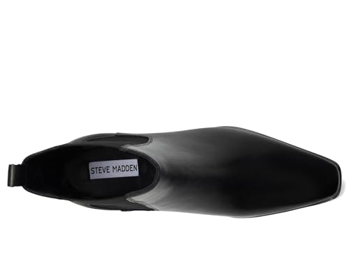 Steve Madden Steve Madden Women's Evan Chelsea Boot, Black Leather, 5.5
