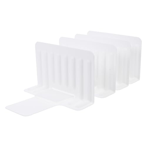 Separadores para Organización Autoportantes y 4 Piezas para Ajustables de Plástico Cajones Refrigerador, en Cocina y Escritorio