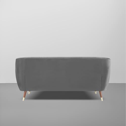 Image of Casaliving Anyse 3 Seater Sofa Set for Living Room (Dark Grey Fabric) Premium Fabric Sofa
