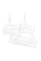 Bonds Girls Underwear Hipster Pullover Crop (2 Pack), White & White, 10/12