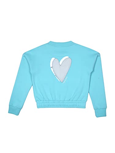 Image of Gini & Jony Girls Sky Blue Plain Knits Jacket