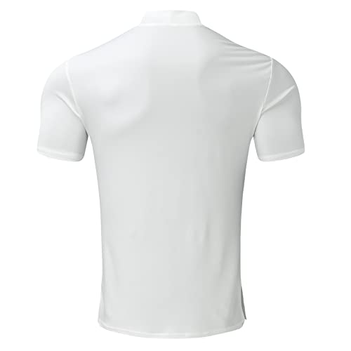 Men's Summer Mock Turtleneck T Shirt Solid High Collar Short Sleeve Tops Basic Slim Undershirt Tees4