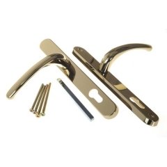 Blenheim Door Handles for Upvc in Hardex Gold, 92mm / 243mm