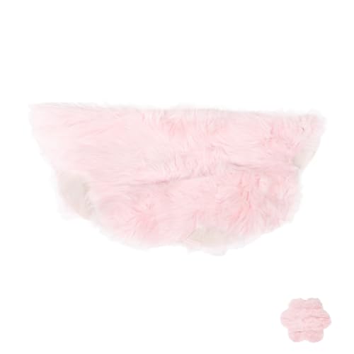 Tapis de lit fleurs peluche rose doux et confortable - 2