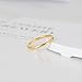 TRUMIUM 2mm 24K Gold Plated Tungsten Rings for Women Plain Thin High Polish Engagement Wedding Band Size 7