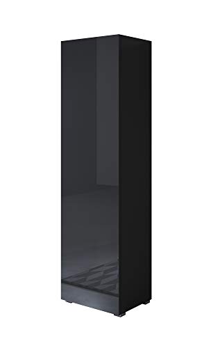 muebles bonitos Armario Modelo Luke V4 (40x167cm) Color Negro con Patas estandar