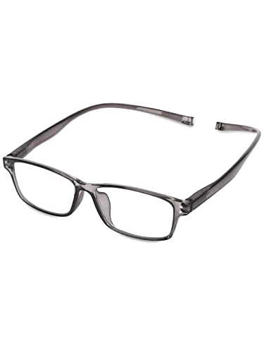 ハックベリー 老眼鏡 首に掛けられる 度数 +3.00 スクエア グレー