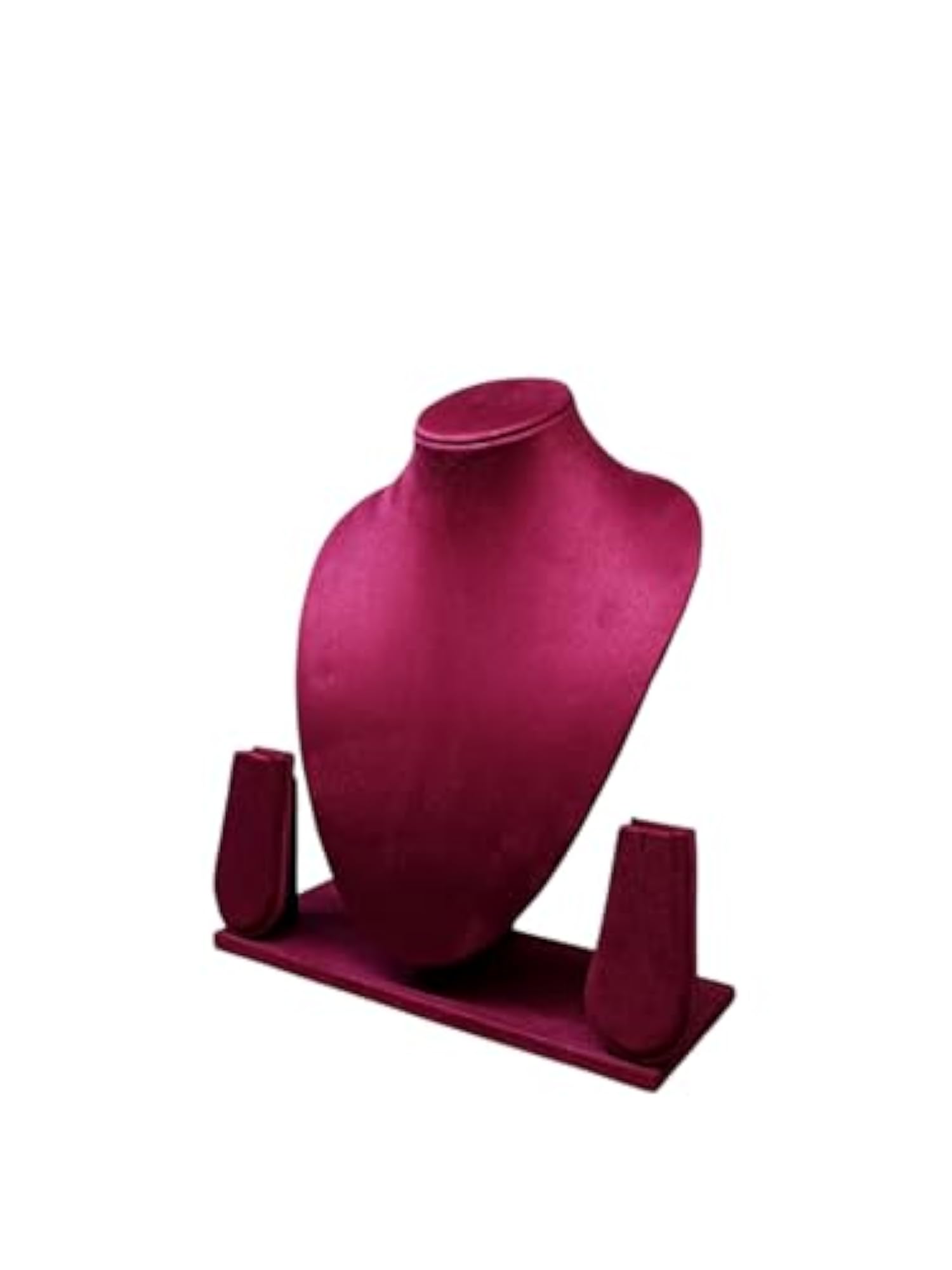 Suede Velvet Necklace Display Stand with Earring Holders