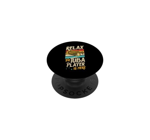 Relax The Tuba Player is Here Style rétro PopSockets PopGrip Adhésif