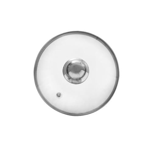 ORION Glass Lid with Stainless Steel Rim for Pot and Pan, Diameter 16 cm, 200 °C Heat-Resistant Glass