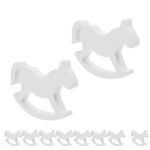WEKAMOS 10個 結婚式の装飾 のおもちゃ テーブルトップホースクラフト 木製の木馬 木製の馬の結婚式の装飾 の馬のおもちゃ 木