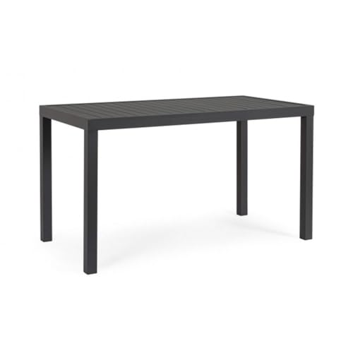 KONTE.DESIGN Mesa fija HILDE estructura aluminio antracita 130x68 cm