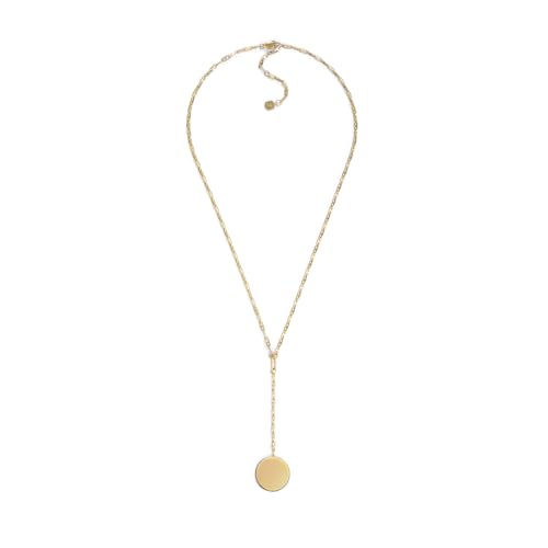 Fossil Women\'s goldfarbene Edelstahlkette mit Karabinerverschluss Runde Halskette mit Anhängern Fossil Women\'s goldfarbene Edelstahlkette mit Karabinerverschluss Runde Halskette mit Anhängern
