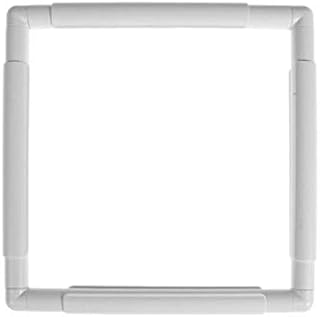 CENPEK Square Embroidery Hoops Q Snaps for Cross Stitch, 6 x 6 Inch Plastic Embroidery Frames Hoop Clips for DIY Craft Sewing, Quilting, Silk-Painting