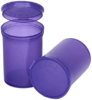 Philips Empty Prescription Pop Top Vial Made in USA Pack of 150 Dry Herb Containers with Child Resistant Translucent Violet Purple Color 30 Dram Medical Pharmacy Pill Bottles