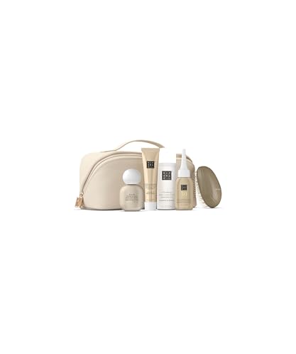 RITUALS Haarpflege Set - 4 Reisegrößen + Exklusive Haarbürste in einer wiederverwendbarer Tasche Detox Shampoo Trockenshampoo Ultra Shine Maske & Haarparfum