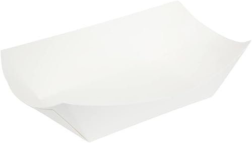 Vista 143 de Restaurantware Papel de periódico Bio Boat - 3" x 2" x 1" - Caja de 50 unidades Newsprint