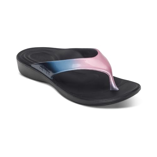 Image of Aetrex Maui Orthopedic Flip Flops for Women Arch Support - Pressure Relief Water-friendly Shock Absorption Super Soft UltraSky EVA Foam Flip Flops