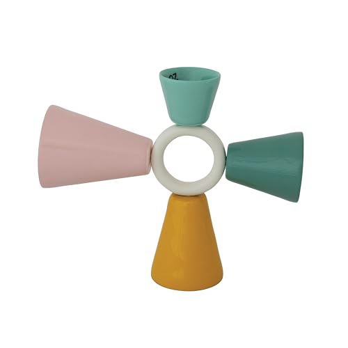 Creative Co-Op Enameled Metal 4-Way Cocktail Jigger, Multicolor