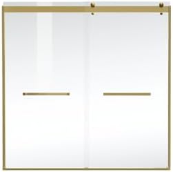 Elegant Kitchen and Bath TD222-6060BGD Frameless tub Door 60 x 60 Brushed Gold