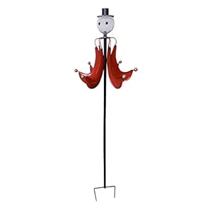 Feeder Pole Metal ArtsYard Hanging Bird Flower Outdoor Decoration Garden Bird Feeder Kitchen,Dining & Bar Squirrel Stopper Pole Extension (Red, One Size)