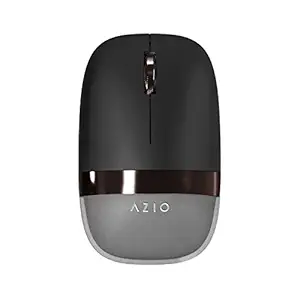 Azio IZO Wireless Optical Mouse - Bluetooth 3.0 & 5.0/2.4G RF-USB, Ambidextrous Design, PixArt PAW3212 Sensor, 1000/1600/2400 DPI, Rechargeable, Black & Dark Bronze - PC & Mac, Black Willow (IM404)
