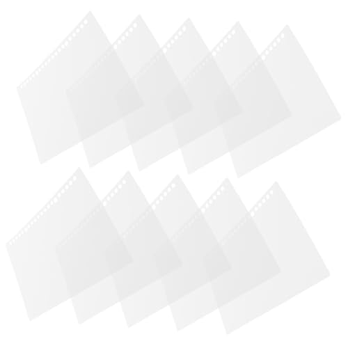 TEHAUX 10 セット透明なリフィル可能ルーズリーフノートカバー 軽量素材 補充