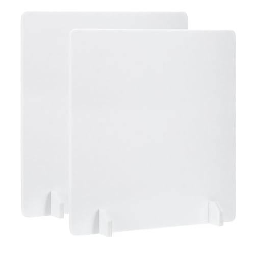 PATIKIL Separadores De Escritorio 24' X 16', 2 Paneles De Privacidad Independientes para Escritorio con 4 Pies De Soporte para Oficina Hogar Biblioteca, Estilo Blanco Puro C