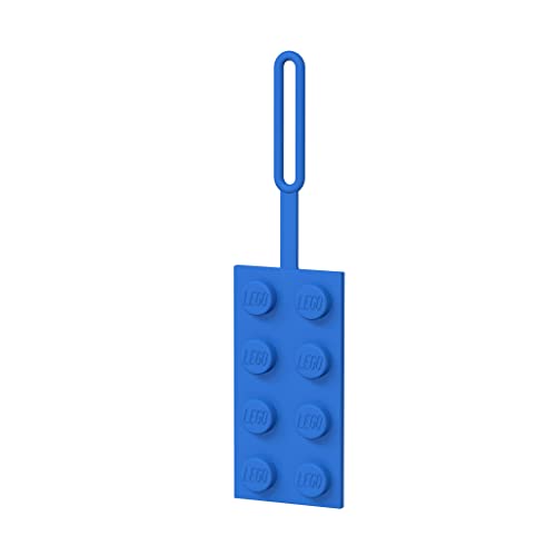 IQ LEGO Brick Luggage Bag Tag (Blue) (52001), 7.48 inches x 2.76 inches