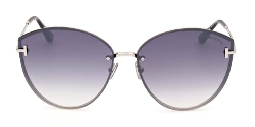 Tom Ford EVANGELINE FT 1106 Shiny Palladium/Grey Shaded 63/14/140 women Sunglasses2
