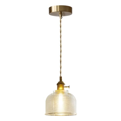 Suspension à une tête en verre soufflé et métal style moderne E26