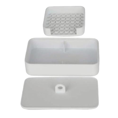 XUQEAYWD Caja De Almidón De Maíz para Arcilla - Bandeja De Maicena para Arcilla,Caja Percusora para Suministros De Modelado Escultura Y Fabricación De Aretes - Fabricación De Joyeros Y Escultura