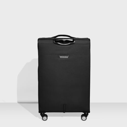 Image of CARLTON Yorkshire Sl | Check-in Trolley Bag, 81 Cm Large Softsided Luggage | 8 Wheels, TSA Lock | Polyester | Premium Suitcase for Travel | 5 Year International Warranty | Black