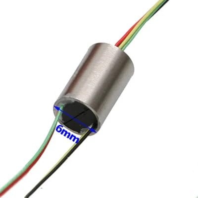 Accessori per Giocattoli 1PCS RC Fotografia Aerea Drone Mini Conduttivo Slipring Dia.5.5/6mm 4CH 1A Ripresa Giunto Cardanico 360° Stabilizzatore palmare Slip Ring(Dia 6mm 4CH)