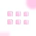 24 Pcs Pink Press on Short Toenails - MINGCHUN Summer Fake Toenails Press ons Glitter Toenail with Glistening Rhinestone Full Cover False Glue on Stick on Toenails Artificial Acrylic Toenail Art Kit