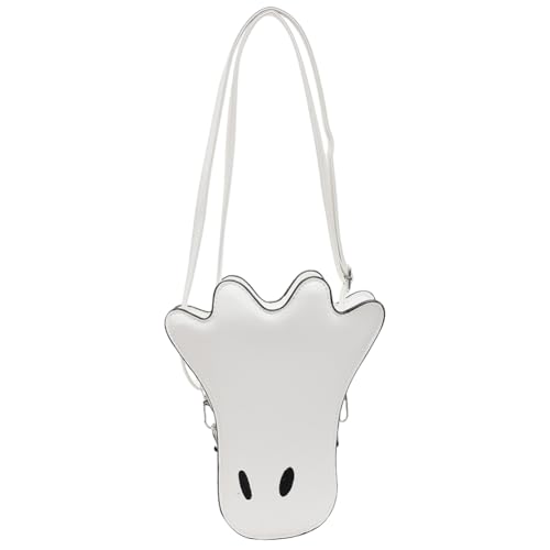 Funny Ghost Crossbody Bags Lightweight PU Material Ladies Handbag Water Proof for Halloween