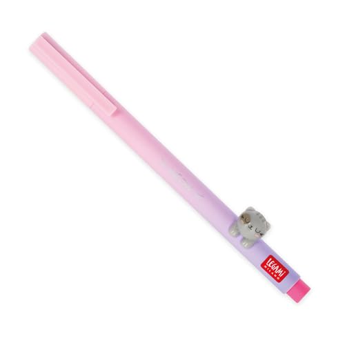 LEGAMI - Gelstift mit dekorativem Tier - Lovely Friends Thema Kitty verhindert Rollen rosa Tinte abnehmbares und rekombinierbares Tier Spitze 0 5 mm