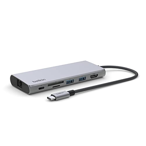 Adaptador con HDMI 4K a 60 Hz y lector SD en el hub USB-C de Belkin para XPS
