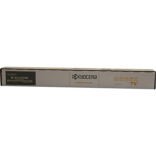 Image of Kyocera 1T02RRAUS0 Model TK-8802Y Yellow Toner Cartridge For use with Kyocera ECOSYS P8060cdn A3 Color Laser Printer, Up to 20000 Pages Yield at 5% Average Coverage