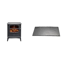 Dimplex Brayford Optiflame Electric Stove, Imitation Log Burner Fire Suite,  Cast Iron Effect, Log Bed u0026 Remote Control, Small – Slate u0026 Hearth Pad  HPD001, Black : Amazon.co.uk: DIY u0026 Tools