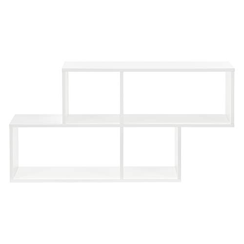 Mensola Da Parete Con 4 Scomparti A Cubo / Rettangolo 100 X 19,5 X 53 Cm Scaffale Pensile Con Ripiani Portaoggetti - 4