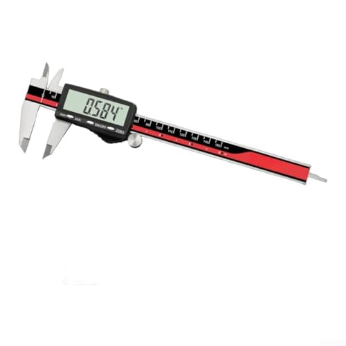Calibrador digital con pantalla LCD grande, precisión de ± 0,02 mm, construcción de aleación de zinc de acero inoxidable para uso industrial, medidor de profundidad interno externo multifunción (300