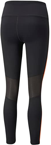 PUMA-Womens-Training-Tights-Black-Ultra-Orange-Large