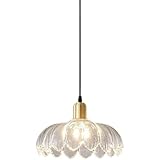 Éclairage doux : l'abat-jour en verre transparent en forme de fleur réfracte joliment la lumière, projetant une lueur chaude et douce qui améliore l'ambiance de l'espace sans luminosité inconfortable, adapté pour créer une atmosphère détendue. Offre une solution d'éclairage bien faite.