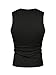 OYOANGLE Men's V Neck Tank Top Slim Fitted Workout Gym Sleeveless Muscle Shirts Summer Undershirts Black Small
