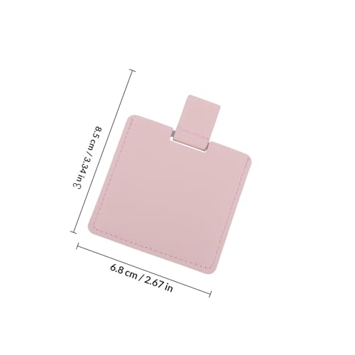 Espejo de Maquillaje Portátil de Acero Inoxidable Rosado 2 Piezas miniatura 2