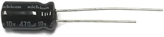 Set of 10, Nichicon 105Â°C Electrolytic Capacitor 470uF 10V (470 mfd 10V) 20% Radial, 5/16