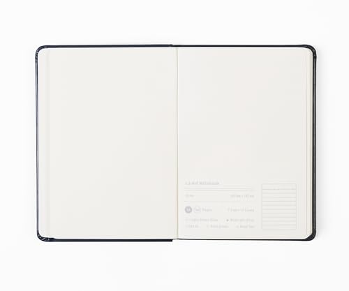 Image of A6 (4 x 5.6 in) Professional Notebook, 160 Lined Pages, 100 GSM Thick Paper, Premium PU Leather Hardcover, Includes 2025 Annual Planning Card, Light Steel Blue
