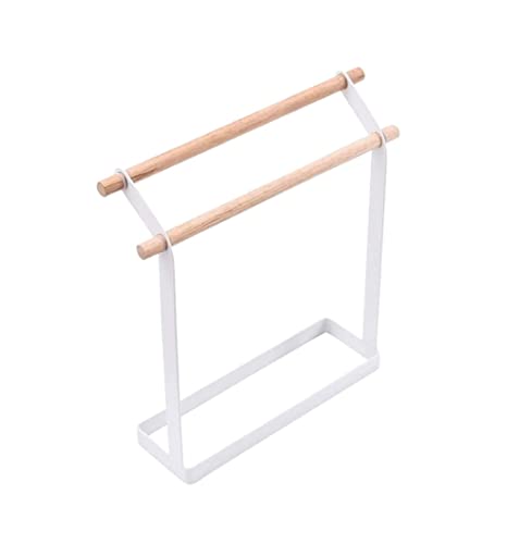 Porte-serviette bleu en métal pour rangement et organisation de salle de bain chic