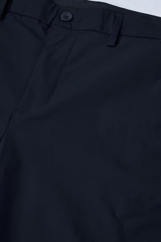 Image of SNITCH Men Chinos | Slim Fit Mid Rise Solid Pattern | Cotton Blend with Medium Stretch & Smooth Texture | Button & Zip Closure for Casual & Street Wear